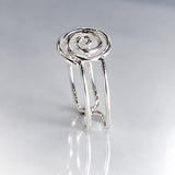 Tara Double Wire Band with Celtic Swirl Silver Stacking Ring