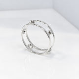 Tara Drum Silver Stacking Ring