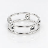 Tara Drum Silver Stacking Ring