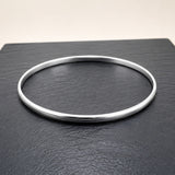 Tara Flat Wide Silver Bangle Bracelet - 3MM
