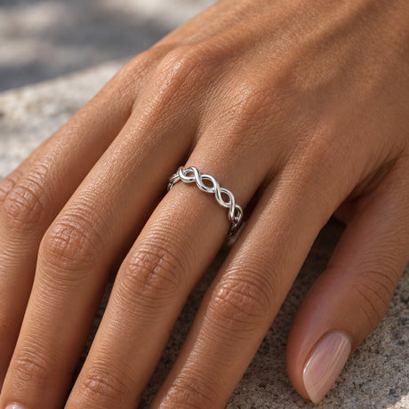 Tara Helix Silver Stacking Ring