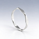 Tara Hexagon Silver Stacking Ring