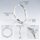 Tara Hexagon Silver Stacking Ring