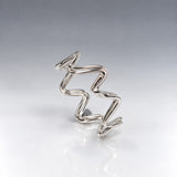 Tara Interwoven Waves Silver Stacking Ring