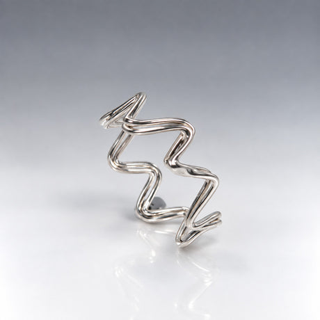 Tara Interwoven Waves Silver Stacking Ring