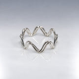 Tara Interwoven Waves Silver Stacking Ring