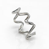 Tara Interwoven Waves Silver Stacking Ring