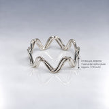 Tara Interwoven Waves Silver Stacking Ring