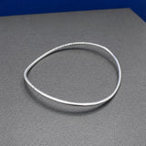 Tara Ondulated Wave Silver Bangle