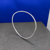 Tara Ondulated Wave Silver Bangle