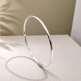 Tara Simple Silver Bangle Bracelet