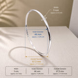 Tara Simple Silver Bangle Bracelet