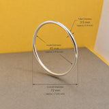 Tara Simple Tube Silver Bangle Bracelet