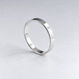 Tara Single Flat Band Silver Stacking Ring