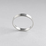 Tara Single Flat Band Silver Stacking Ring