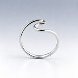 Tara Single Ocean Wave Silver Stacking Ring