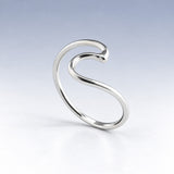 Tara Single Ocean Wave Silver Stacking Ring