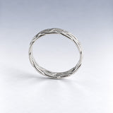 Tara Single Weave Band Silver Stacking Ring