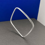 Tara Square Shifting Edged Silver Bangle Bracelet