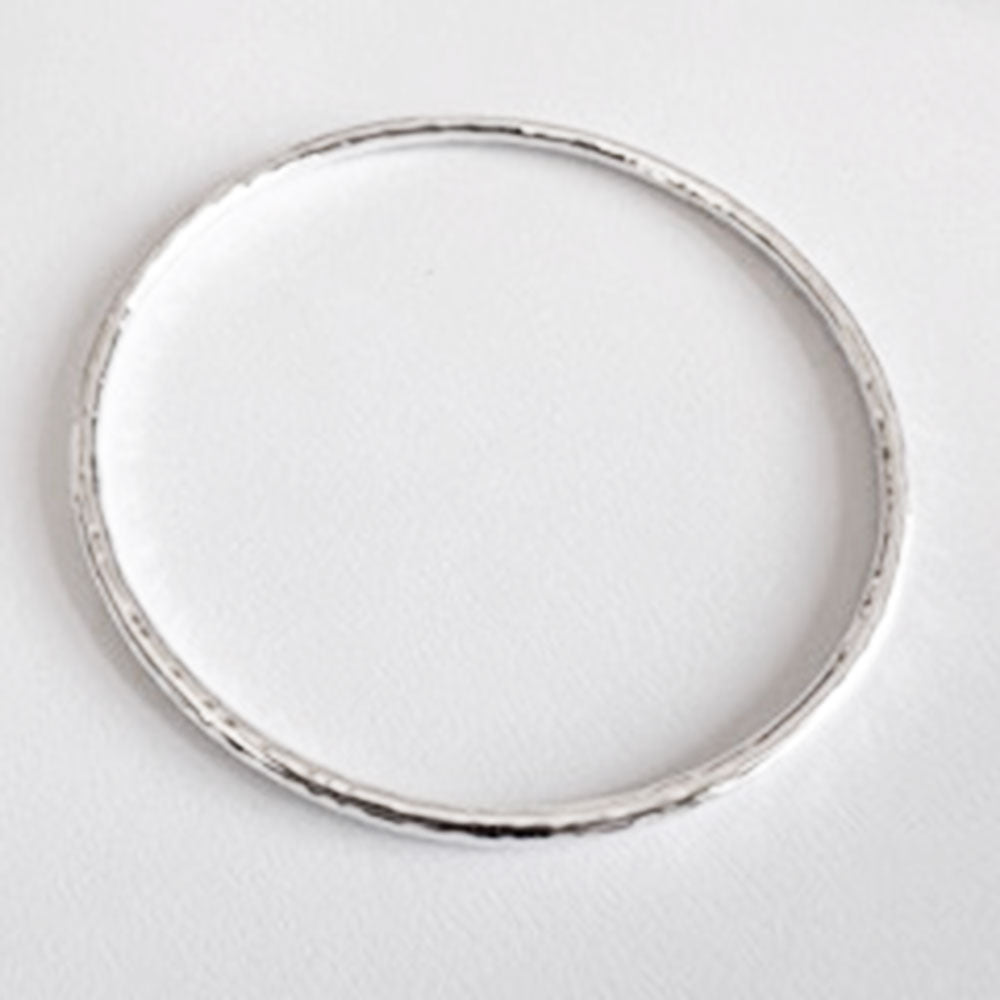 Tara Hammered Thin Silver Bangle Bracelet,Ê Shop affordable, high-quality jewellery in Kinsale, West Cork, Ireland designed by