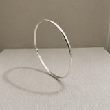 Tara Thin Simple Silver Bangle Bracelet