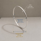 Tara Thin Simple Silver Bangle Bracelet