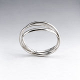 Tara Triple Interlocking Silver Russian Wedding Ring