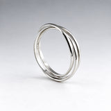 Tara Triple Interlocking Silver Russian Wedding Ring