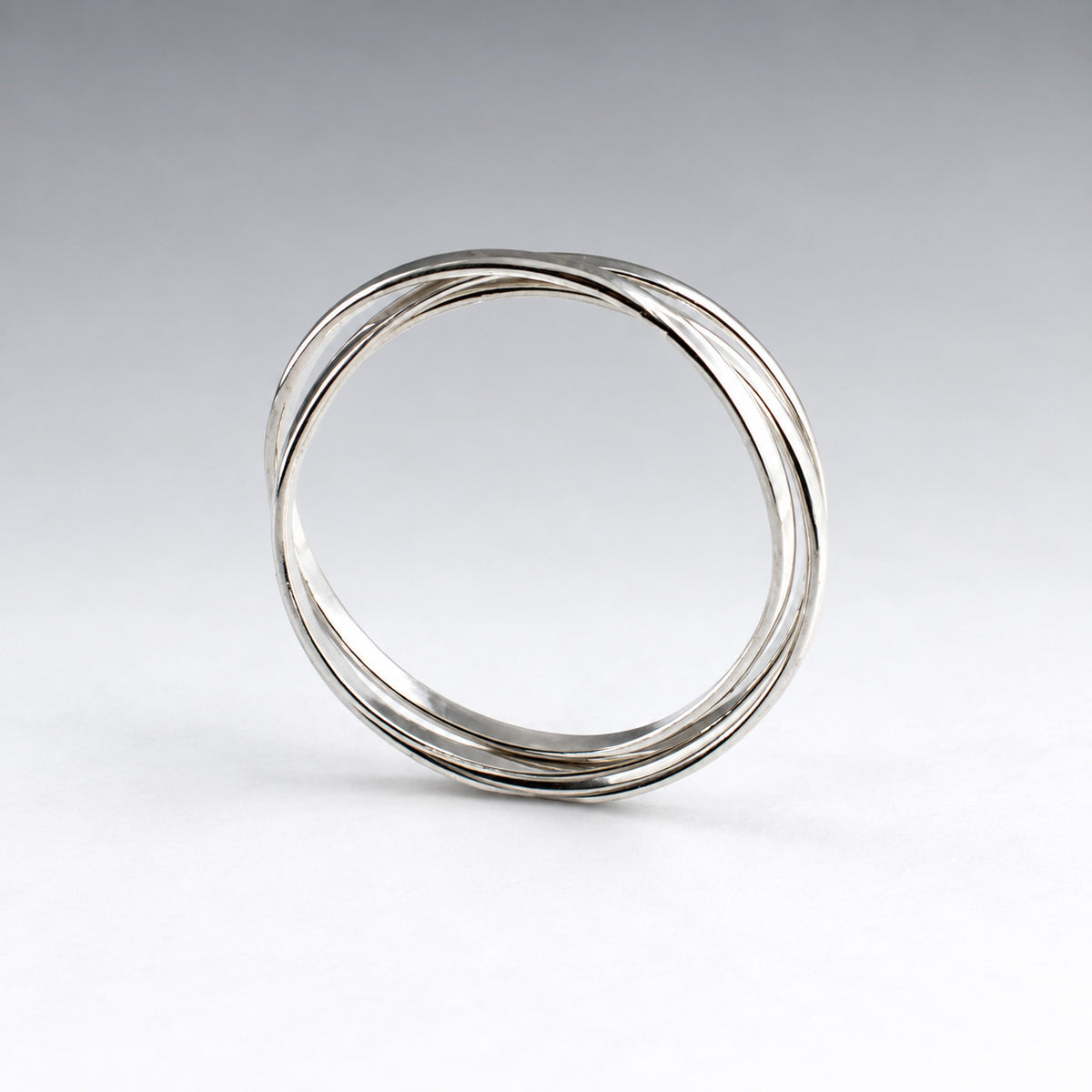 Tara Triple Interlocking Silver Russian Wedding Ring
