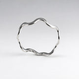 Tara Waved Silver Stacking Ring