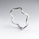 Tara Waved Silver Stacking Ring