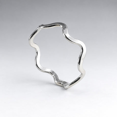 Tara Waved Silver Stacking Ring