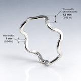 Tara Waved Silver Stacking Ring