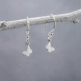 Móinéir Tiny Butterfly Silver Dangle Earrings