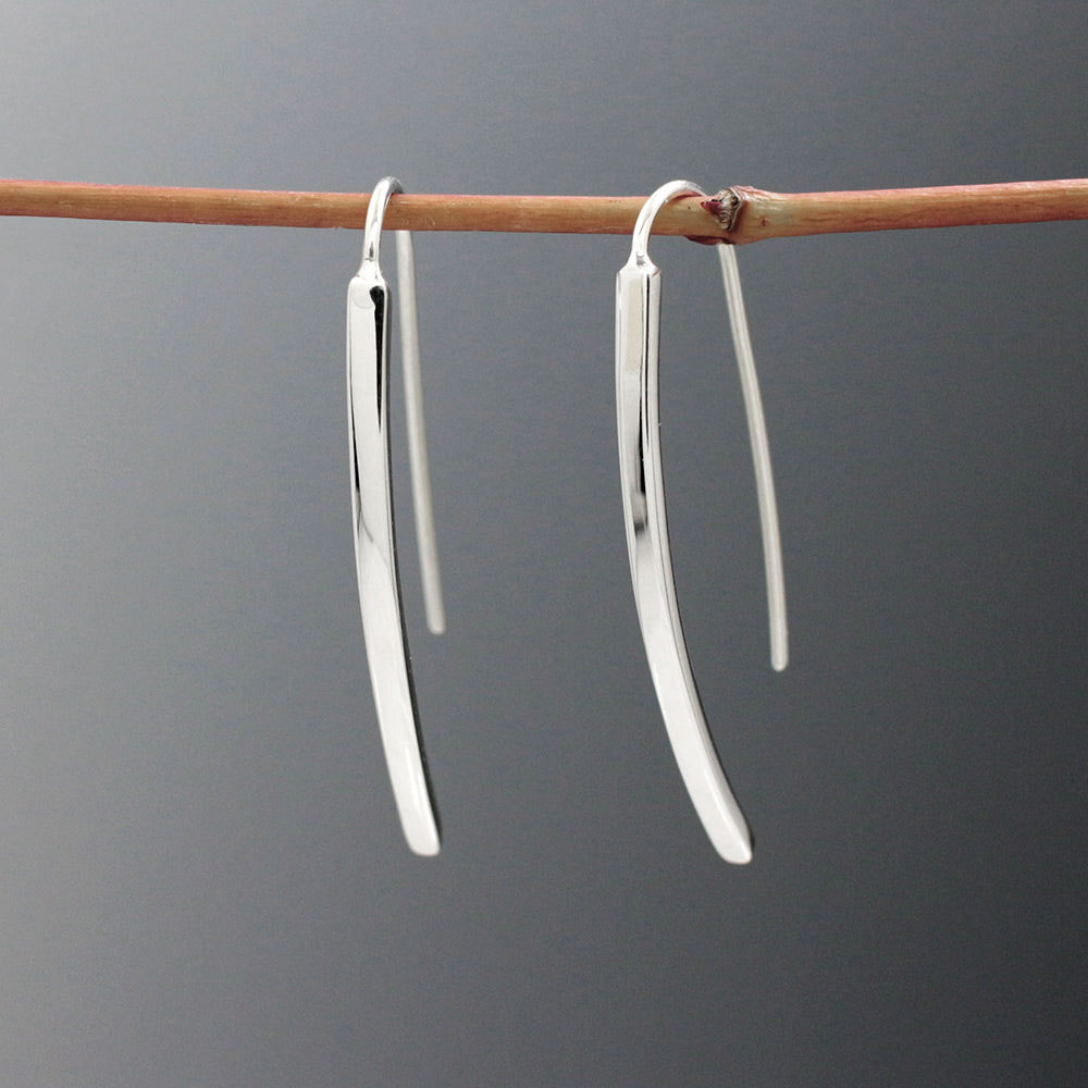 Uisce - Small Waterfall Silver Earrings - Dangle