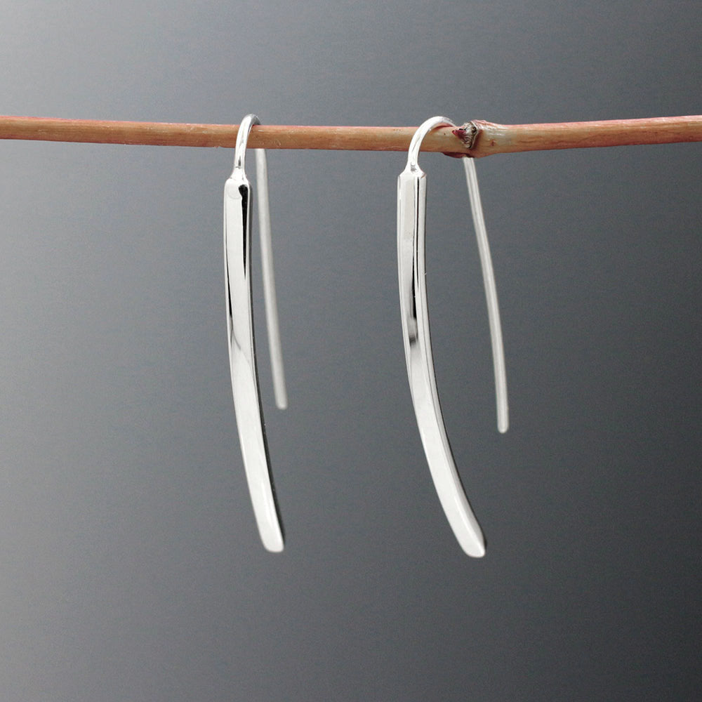 Uisce Small Waterfall Silver Dangle Earrings