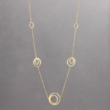 9K Gold Five Spiral Link Necklace