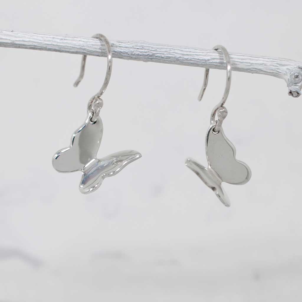 Móinéir Volare Butterfly Silver Dangle Earrings