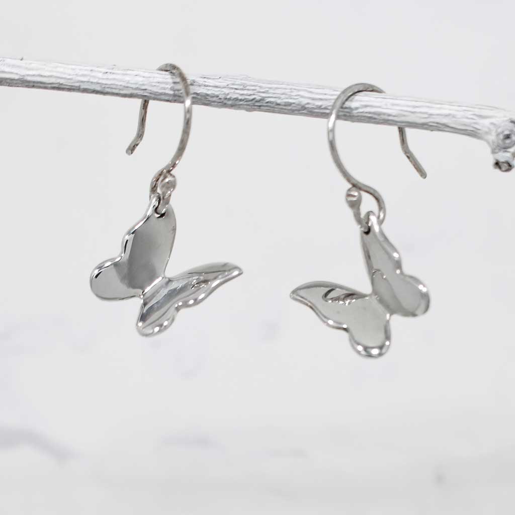 Móinéir Volare Butterfly Silver Dangle Earrings