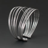 Artemis Multi-Wire Silver Cuff Bracelet