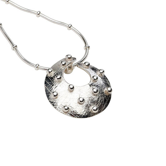 Cloicin Torc - Medium Silver Pendant - Garrett Mallon Jewellery