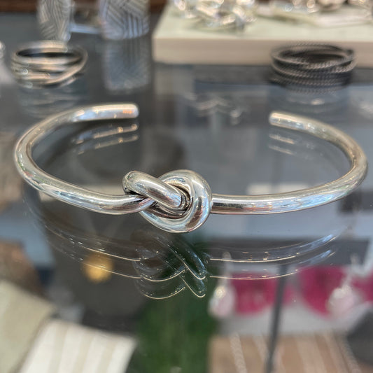 Aran - Thick Single Knot Silver Bracelet