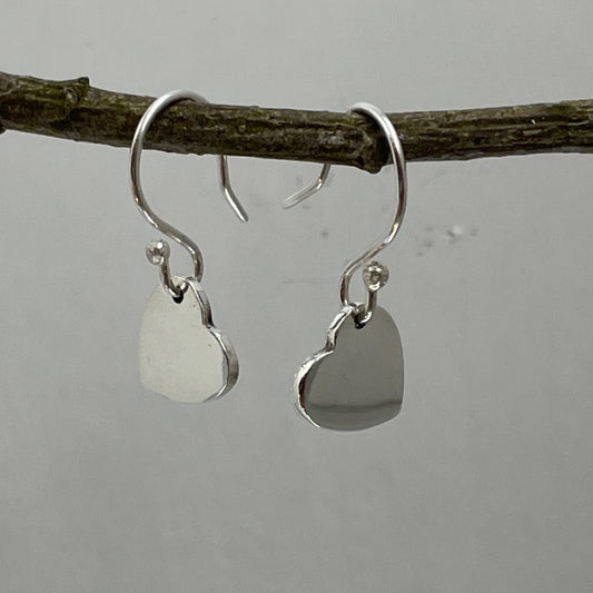 Croi - Modern Croi Heart Silver Earrings - Dangle
