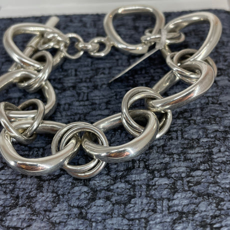 Saha - Tube Link Silver Bracelet