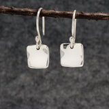 Selene - Small Square Silver Earrings - Dangle Curated and designed by Emilio Sotelo Jewelry for Croi Kinsale Jewellery in Kinsale West Cork Ireland Europe. Find exceptional handmade silver and gold jewellery at affordable prices for birthday gifts and Christmas presents. Handcrafted Silver jewelry. Find the best affordable jewellery