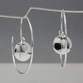 Artemis Small Disc Reverse Silver Silver Hoop Earrings,Ê Shop affordable, high-quality jewellery in Kinsale, West Cork, Ireland designed by Croí Kinsale Jewellery