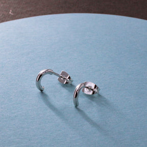 Piccoli Tiny C Silver Ireland Stud Earrings