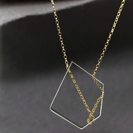 Saha - QTZ Silhouette Silver Pendant Curated and designed by Emilio Sotelo Jewelry for Croi Kinsale Jewellery in Kinsale West Cork Ireland Europe. Find exceptional handmade silver and gold jewellery at affordable prices for birthday gifts and Christmas presents. Find Irish designers and makers. Beautiful jewellery shop located in Kinsale, Co. Cork.