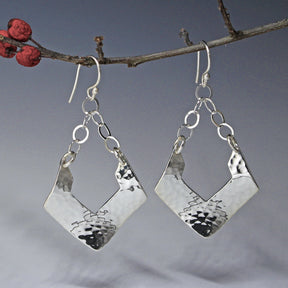Saha Greta Hammered Silver Dangle Earrings,Ê Shop affordable, high-quality jewellery in Kinsale, West Cork, Ireland designed by