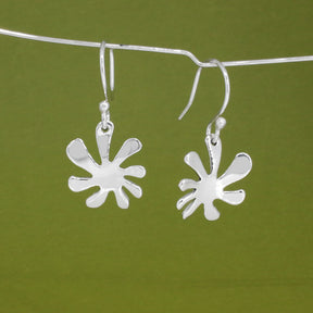 Móinéir Small Urban Flower Silver Dangle Earrings,Ê Shop affordable, high-quality jewellery in Kinsale, West Cork, Ireland designed by